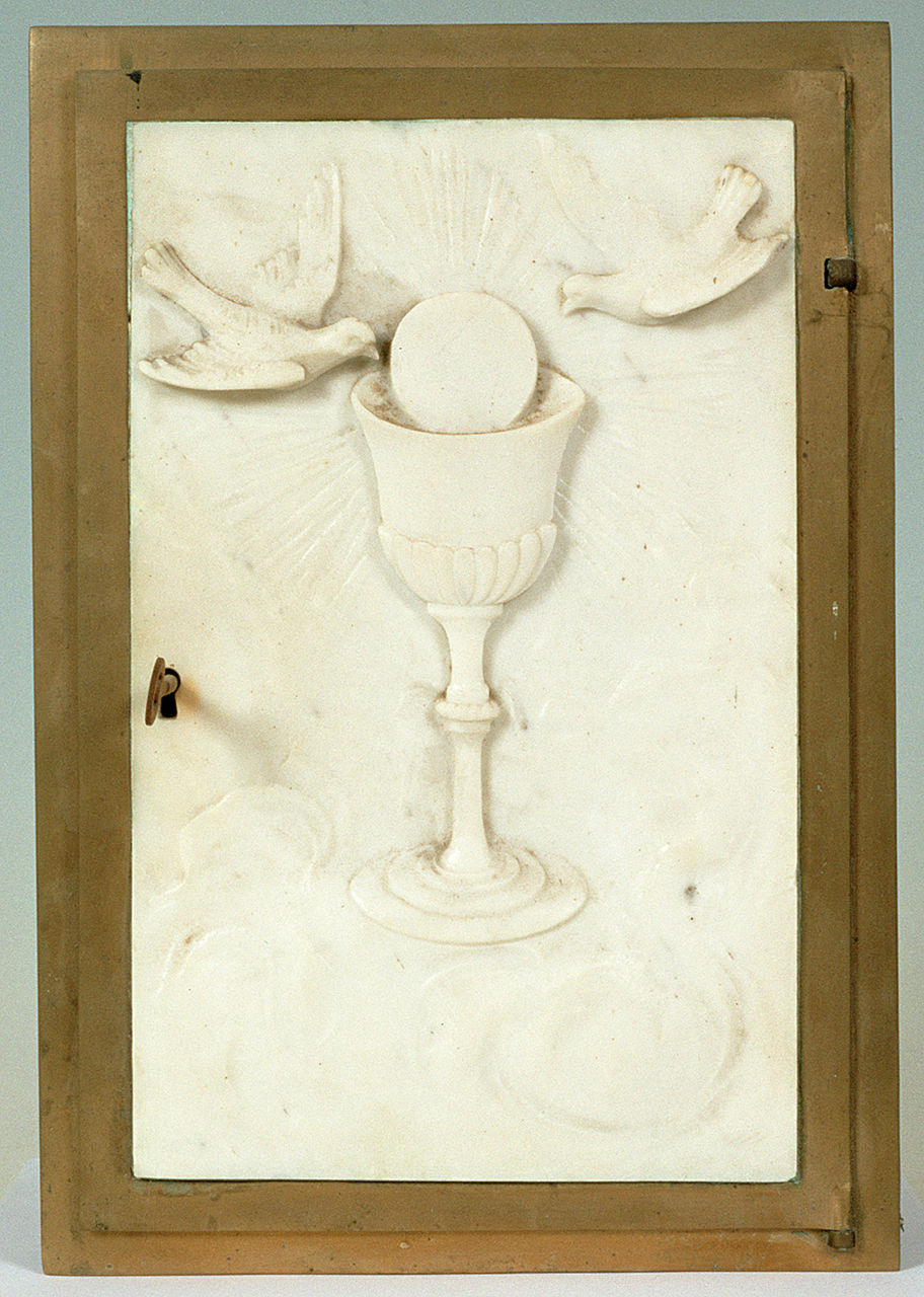 Calice eucaristico (sportello di tabernacolo, opera isolata) - bottega ferrarese (primo quarto sec. XX)