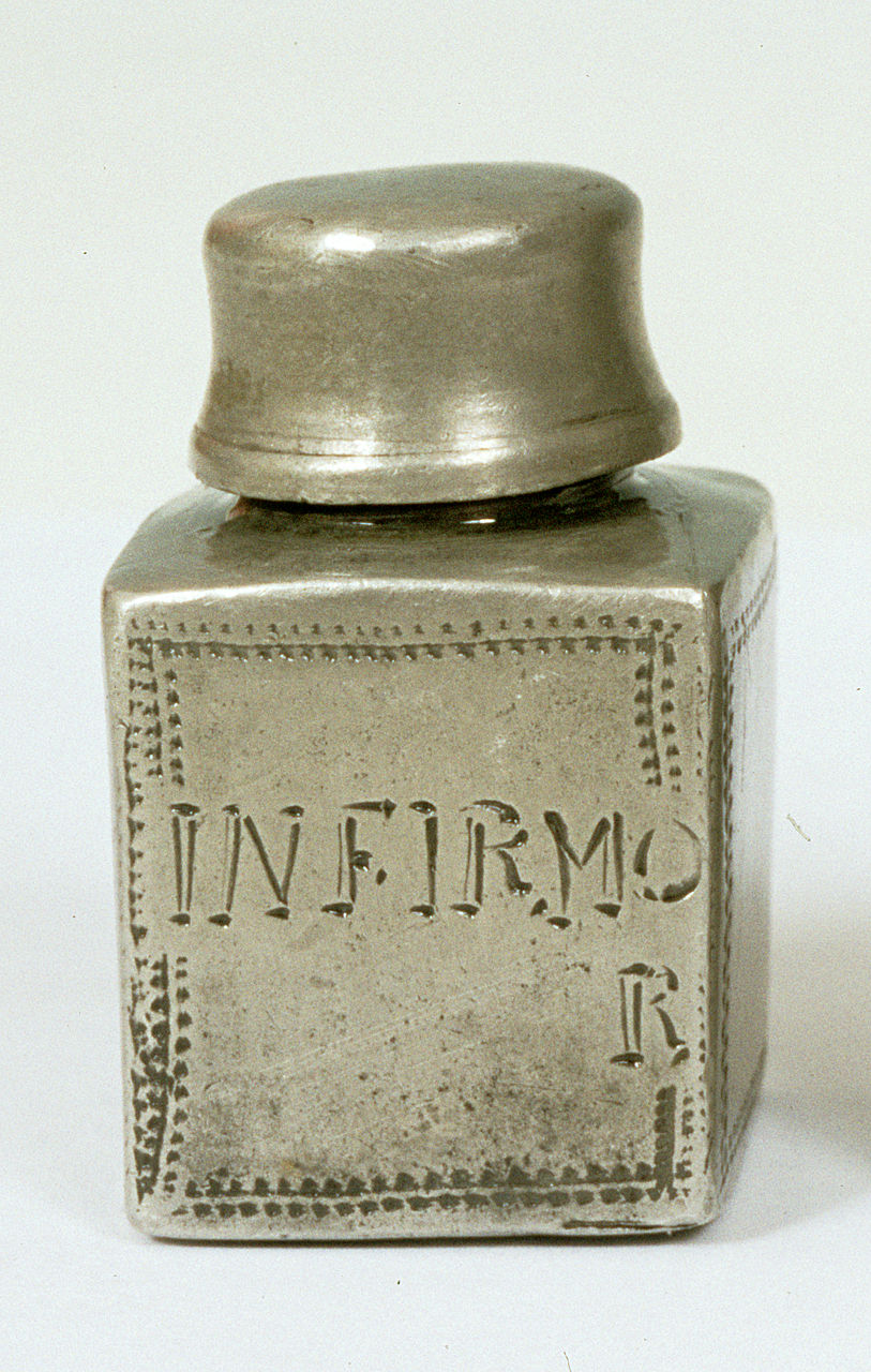vasetti per oli santi, opera isolata - bottega ferrarese (sec. XVIII)