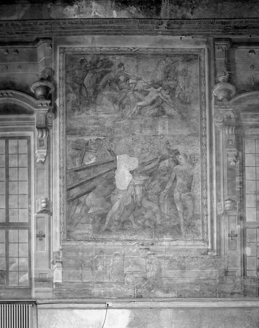 seguaci della croce (dipinto) di Filippi Sebastiano detto Bastianino (sec. XVI)
