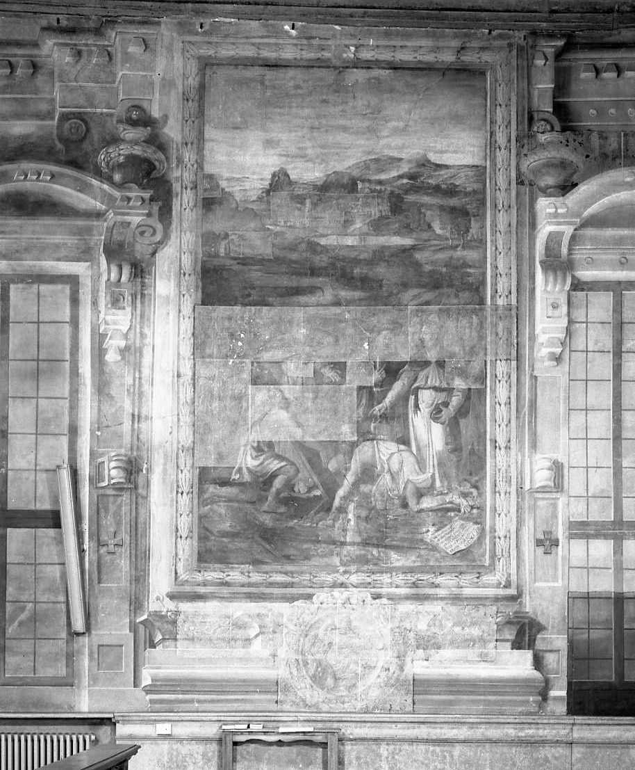 Riconoscimento della vera Croce davanti a Sant'Elena (dipinto) di Filippi Camillo (cerchia) (sec. XVI)