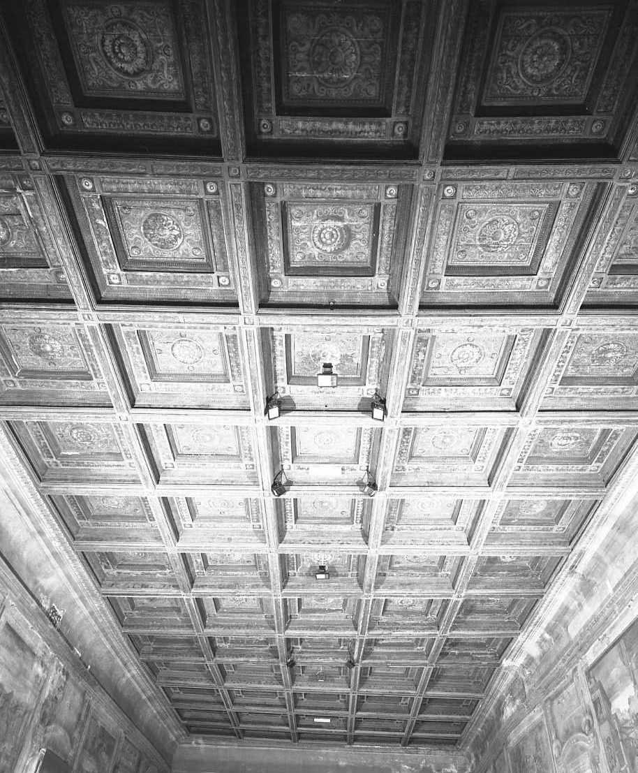 soffitto a cassettoni - ambito ferrarese (prima metà sec. XVI)