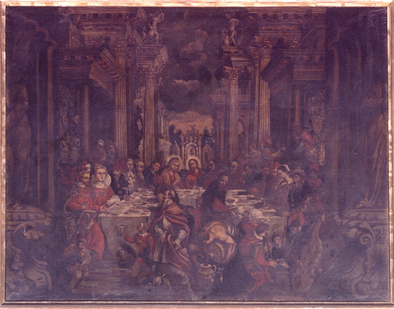 nozze di Cana (dipinto) - manifattura ferrarese (?) (inizio sec. XVII)