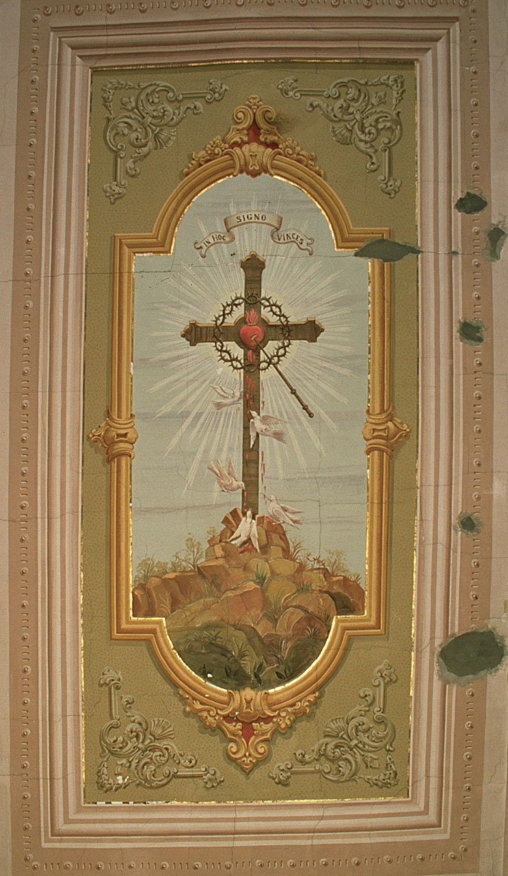 simboli cristologici (decorazione pittorica) - ambito ferrarese (sec. XX)