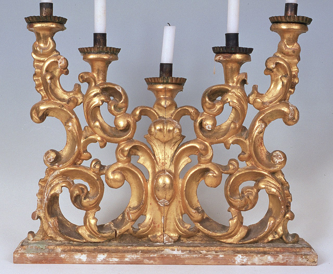 candeliere da chiesa, serie - ambito ferrarese (sec. XVIII)
