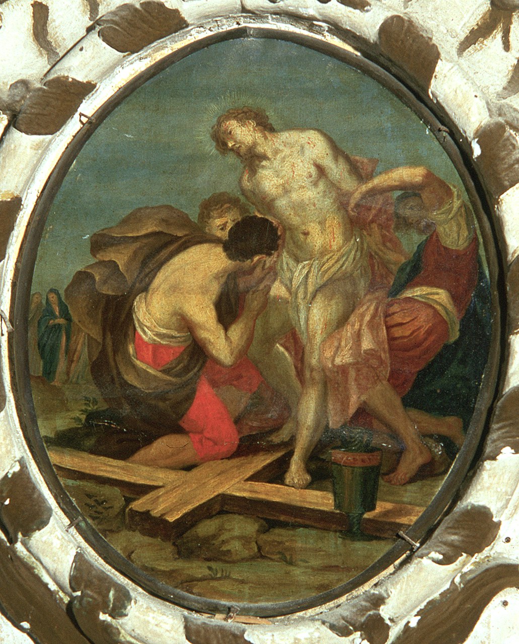 Gesù Cristo spogliato e abbeverato di fiele (Via Crucis X) (dipinto, elemento d'insieme) - ambito ferrarese (ultimo quarto sec. XVIII)