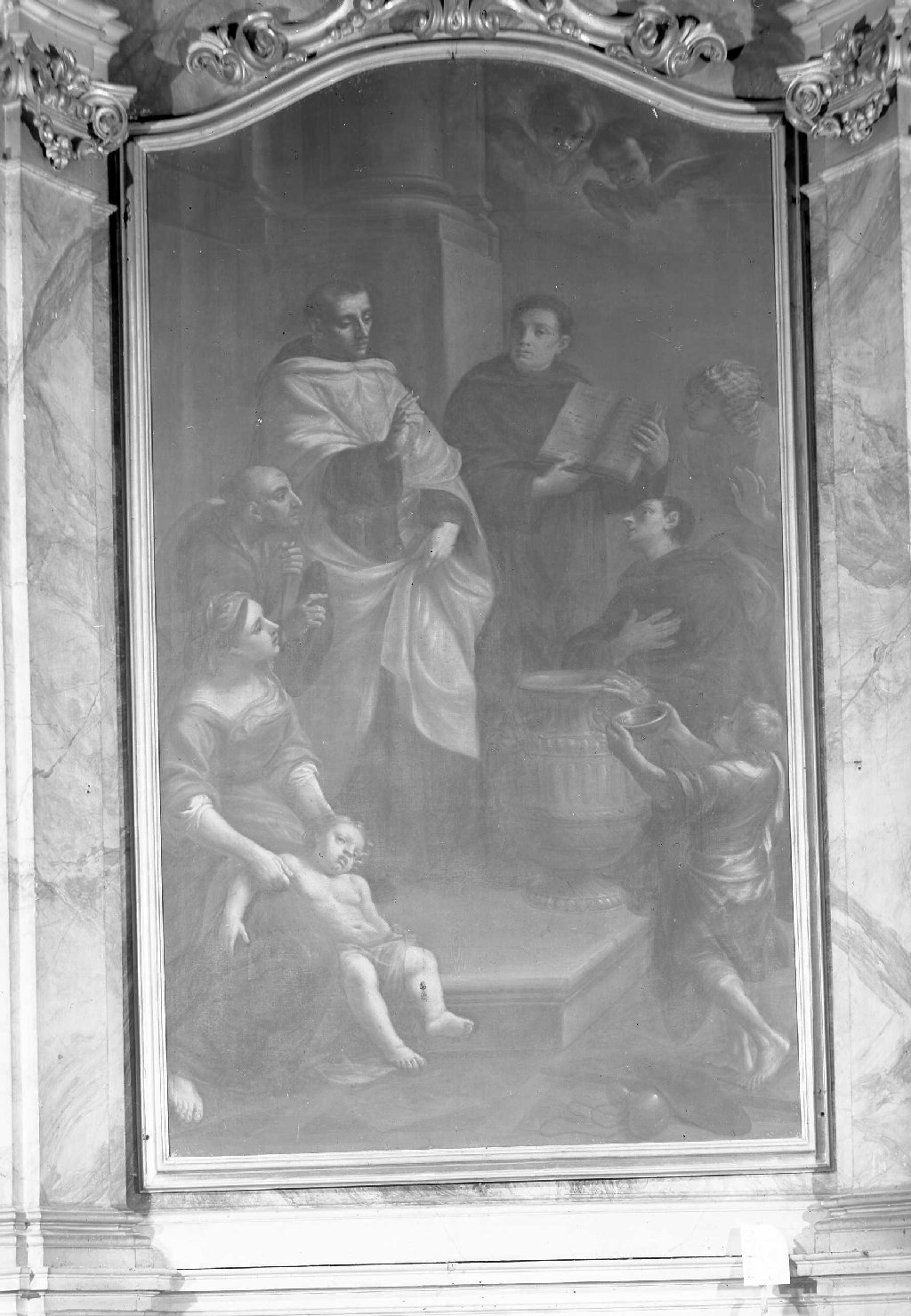 miracolo del Beato Alberico da Messina (dipinto) di Pellegrini Francesco (sec. XVIII)