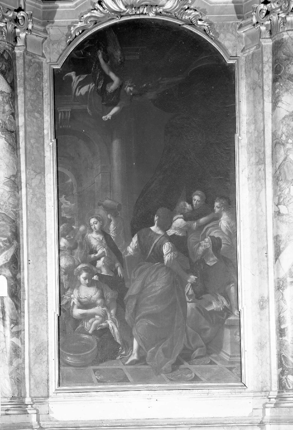 nascita di San Giovanni Battista (dipinto) di Scarsella Ippolito detto Scarsellino (sec. XVII)