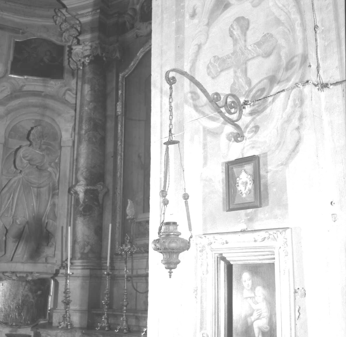 lampada pensile - ambito ferrarese (fine/inizio secc. XVII/ XVIII)