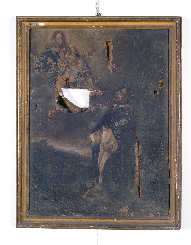 Madonna con Bambino appare a San Domenico (dipinto) - ambito bolognese (sec. XVII)