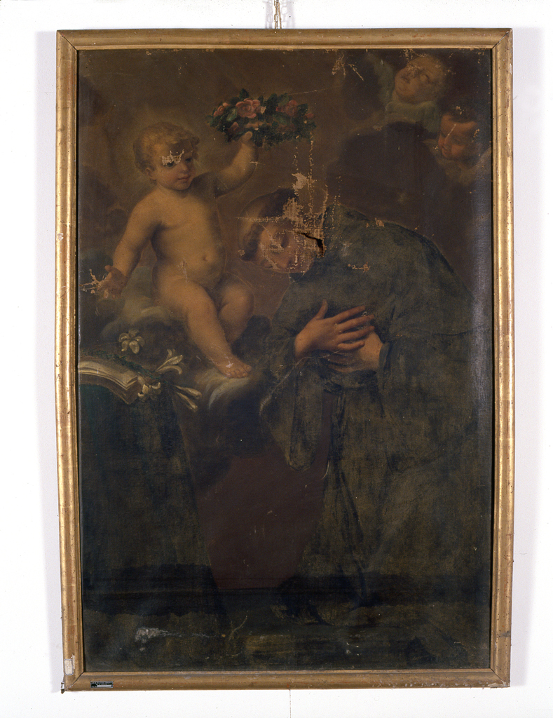 Sant'Antonio da Padova e Gesù Bambino (dipinto) - ambito bolognese (sec. XVIII)