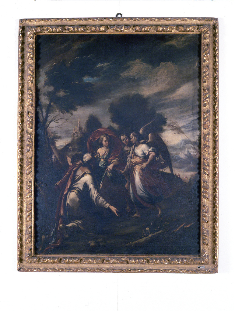 Abramo incontra gli angeli (dipinto) di Donducci Giovanni Andrea detto Mastelletta (attribuito) (prima metà sec. XVII)