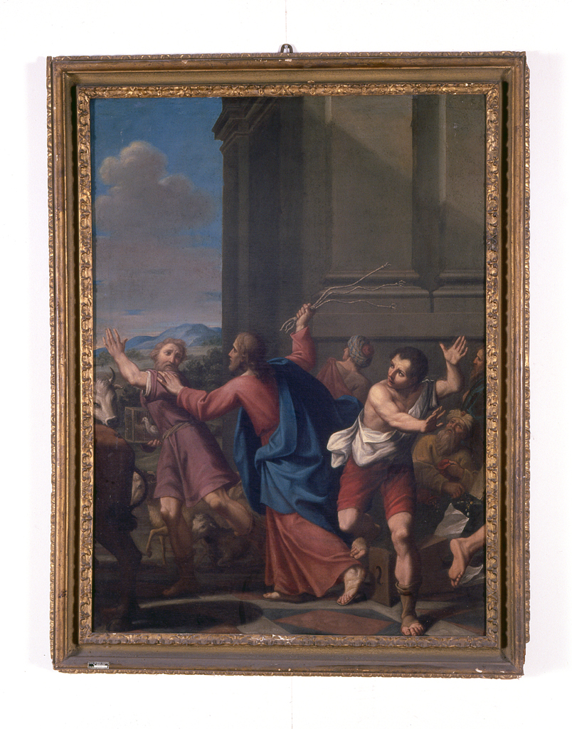 Cacciata dei mercanti dal tempio (dipinto) di Franceschini Marcantonio (maniera) (inizio sec. XVIII)