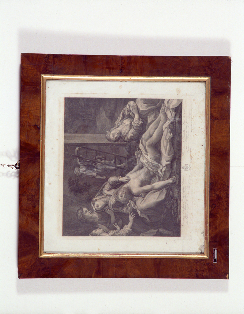 Deposizione di Gesù Cristo (stampa) di Rosaspina Francesco (sec. XIX) 