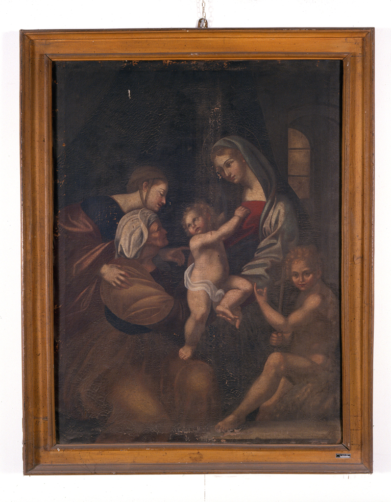 Madonna con Bambino, Sant'Anna, Sant'Elisabetta e San Giovannino (dipinto) - ambito bolognese (sec. XVII)