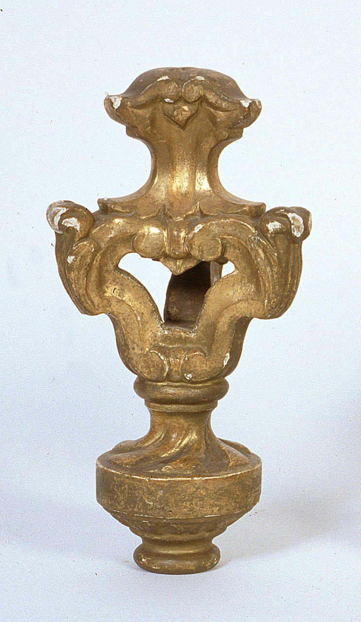 asta di baldacchino processionale, frammento - bottega ferrarese (seconda metà sec. XVIII)
