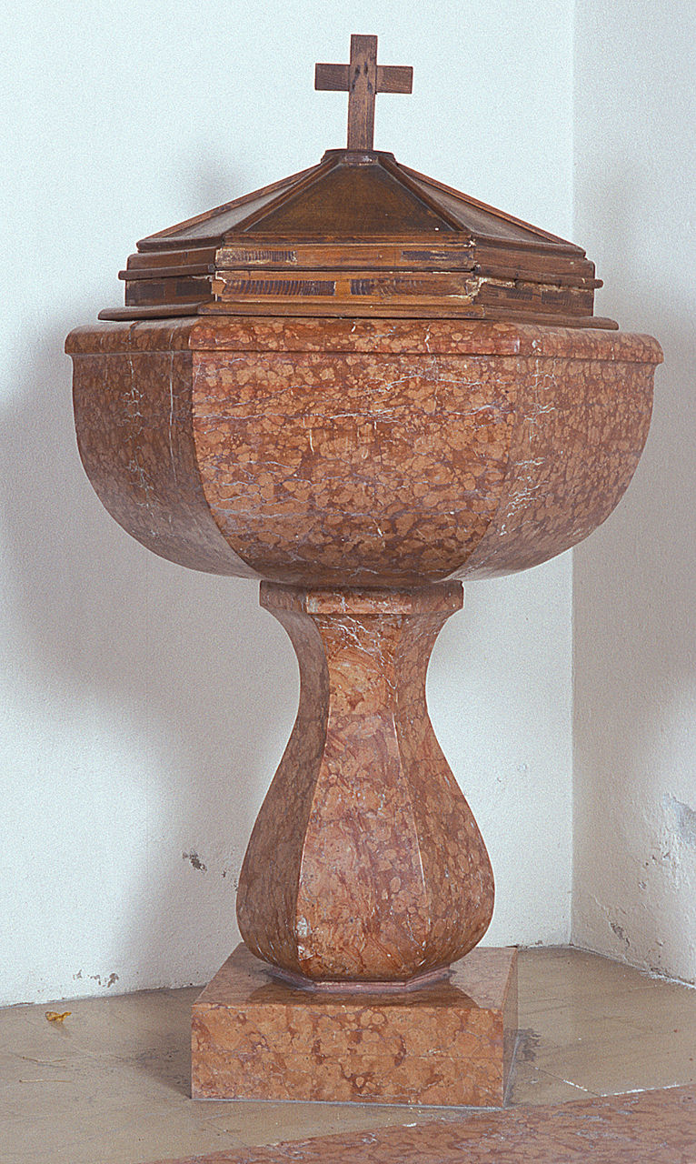 fonte battesimale - bottega ferrarese (sec. XVII)