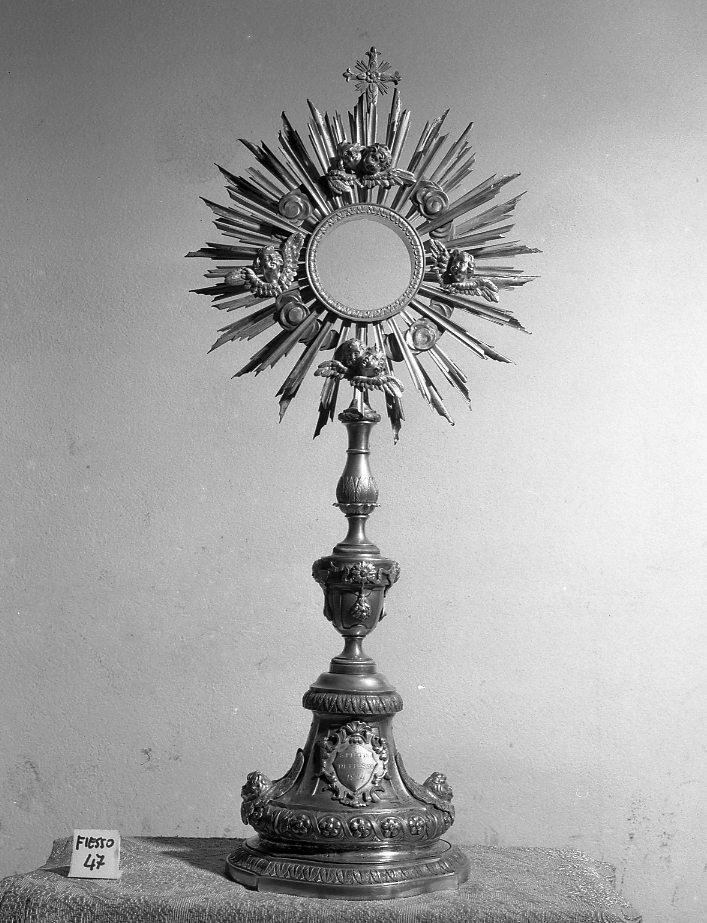 ostensorio - a raggiera - bottega italiana (sec. XIX)
