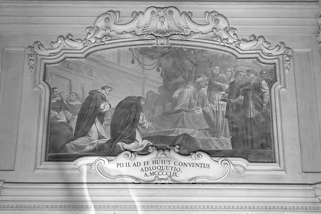 Allocuzione di Pio II ai Domenicani (dipinto, elemento d'insieme) di Bigari Vittorio Maria (sec. XVIII)