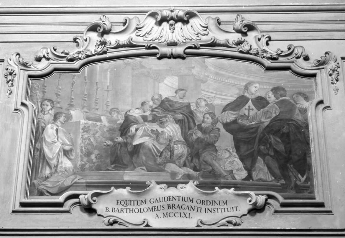 Il beato Bartolomeo di Braganza istituisce l'Ordine dei Cavalieri Gaudenti (dipinto, elemento d'insieme) di Bigari Vittorio Maria (sec. XVIII)