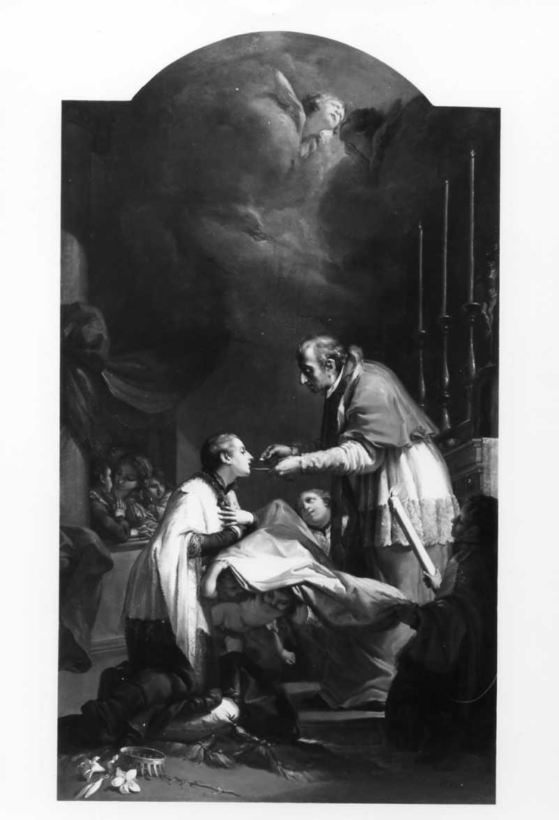 San Carlo Borromeo comunica San Luigi Gonzaga (dipinto) di Gandolfi Mauro (sec. XVIII)