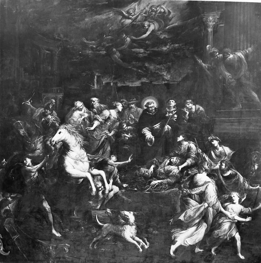 San Domenico resuscita Napoleone Orsini (dipinto) di Donducci Giovanni Andrea detto Mastelletta (sec. XVII)