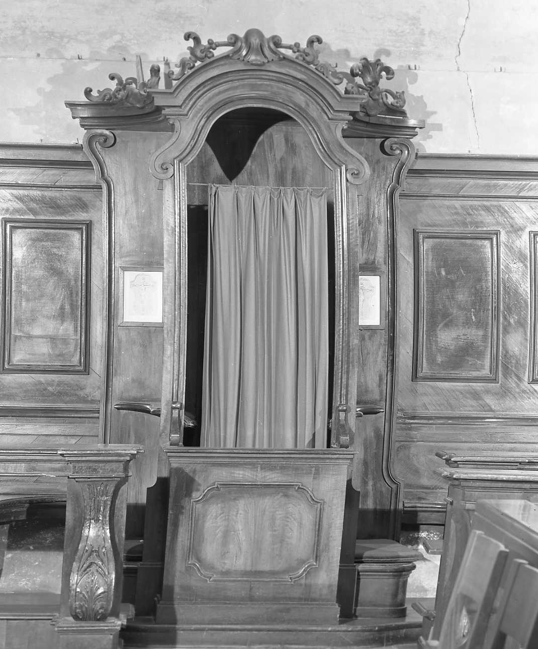 confessionale - ambito emiliano (seconda metà sec. XVII)