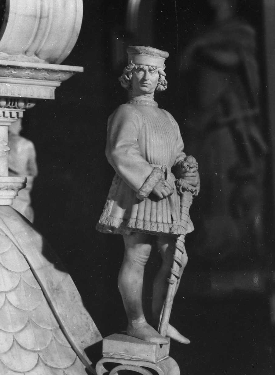 Sant'Agricola (scultura, elemento d'insieme) di Niccolò de Apulia detto Niccolò dell'Arca (sec. XV)