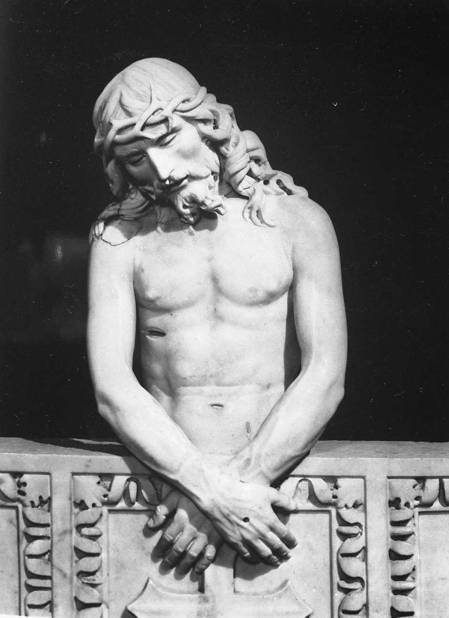 San Matteo evangelista (scultura, elemento d'insieme) di Niccolò de Apulia detto Niccolò dell'Arca (sec. XV)