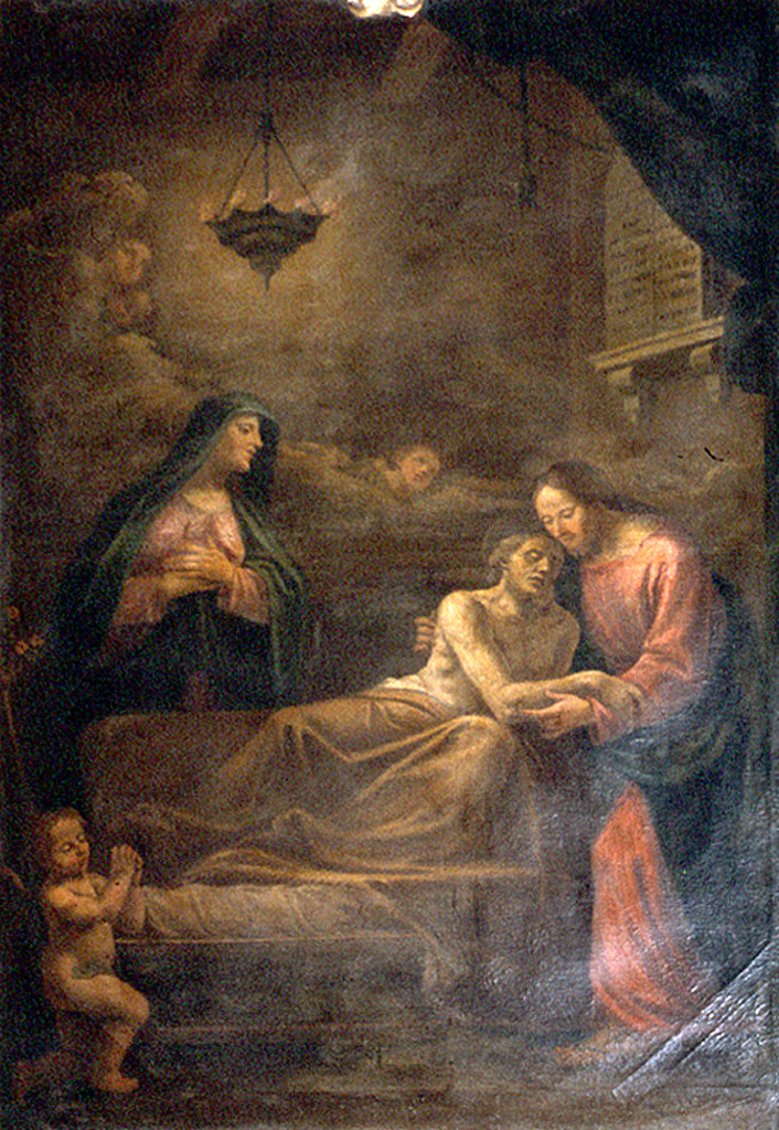morte di San Giuseppe (pala d'altare) - ambito ferrarese (metà sec. XVIII)