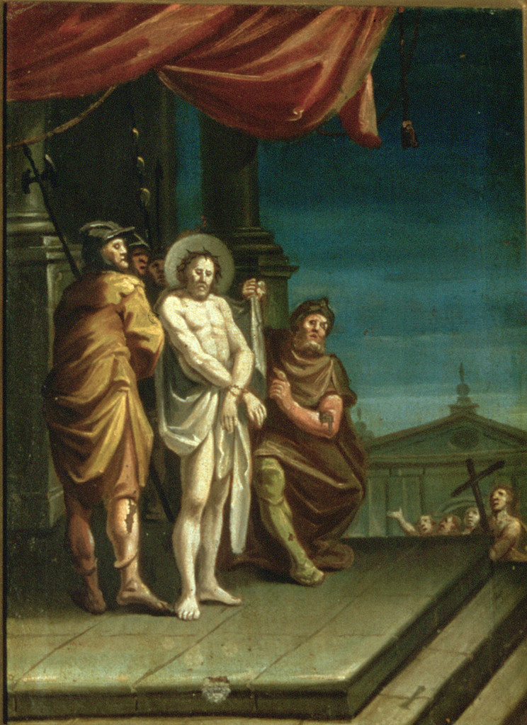Gesù Cristo condannato a morte, stazioni della via crucis (dipinto, ciclo) - ambito ferrarese (seconda metà sec. XVIII)