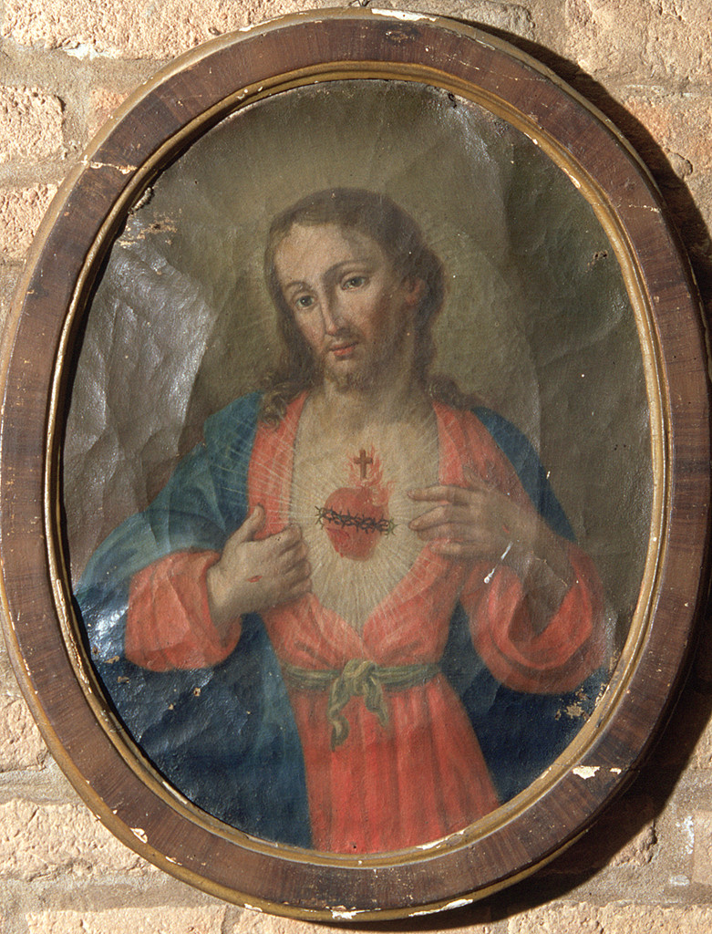 Sacro Cuore di Gesù (dipinto, serie) - ambito ferrarese (sec. XIX)