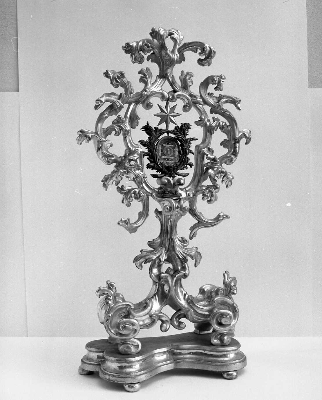 reliquiario - a ostensorio - ambito bolognese (prima metà sec. XVIII)