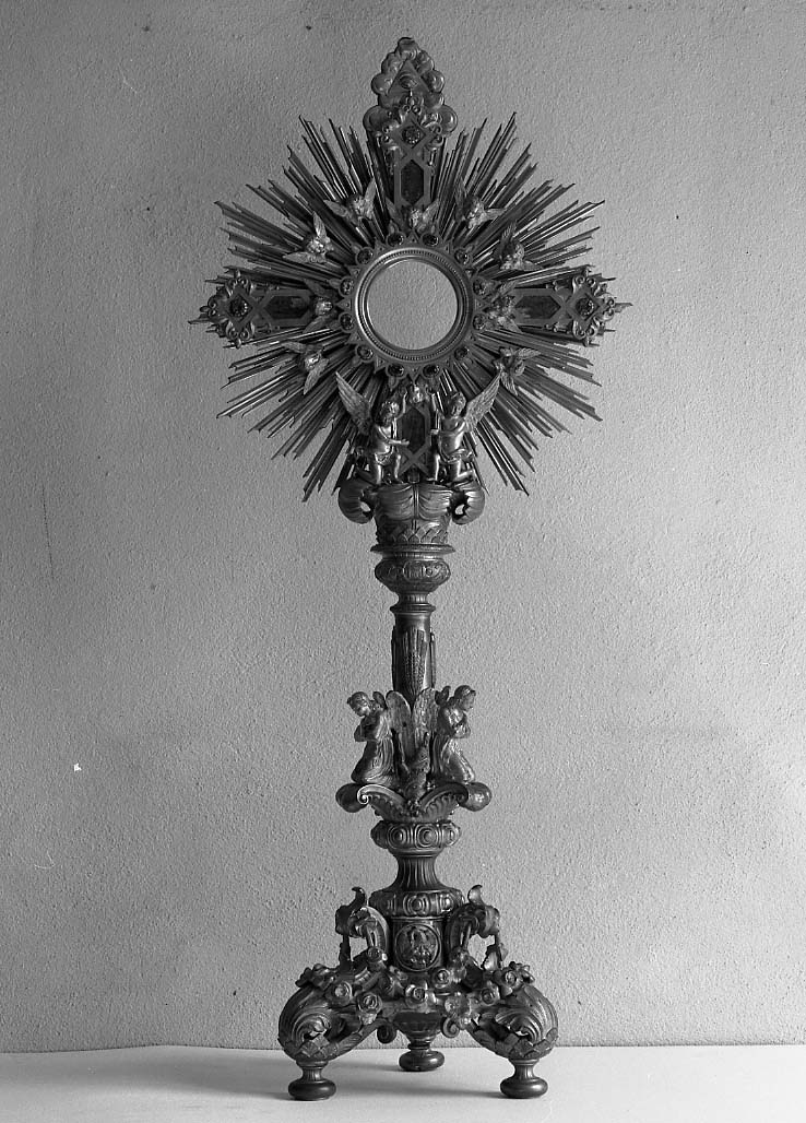 ostensorio - a raggiera - ambito emiliano (sec. XIX)