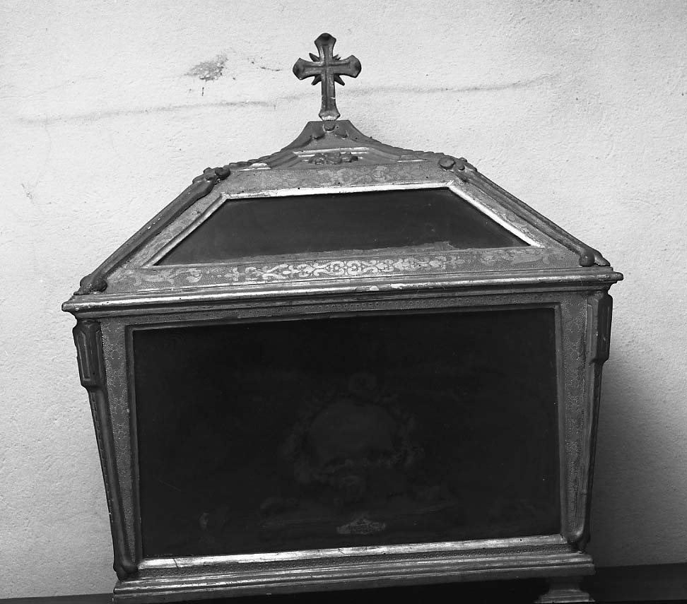 reliquiario a teca - a urna - ambito emiliano (secc. XVII/ XVIII)