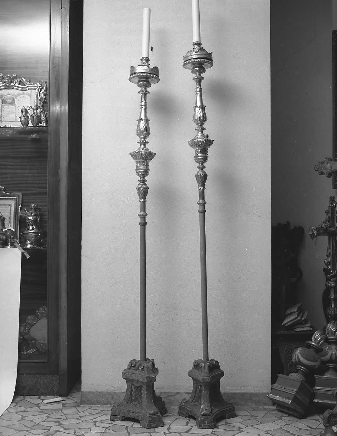 candelabro portatile - ambito emiliano (seconda metà sec. XVIII)