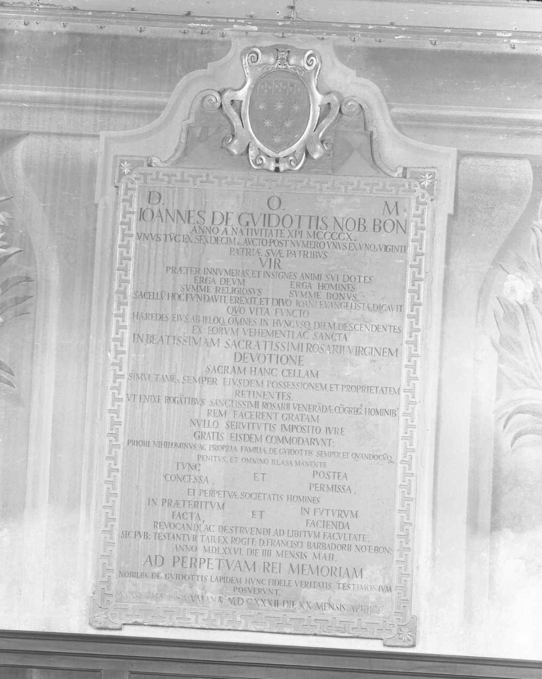 lapide commemorativa - ambito bolognese (sec. XVII)