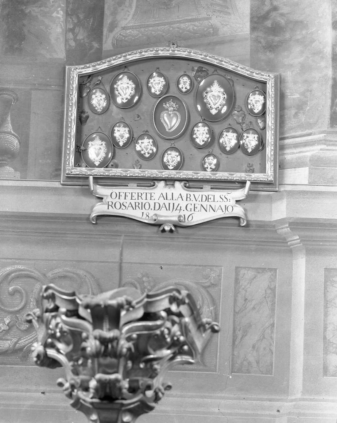 vetrina per ex voto - ambito bolognese (sec. XIX, sec. XIX)