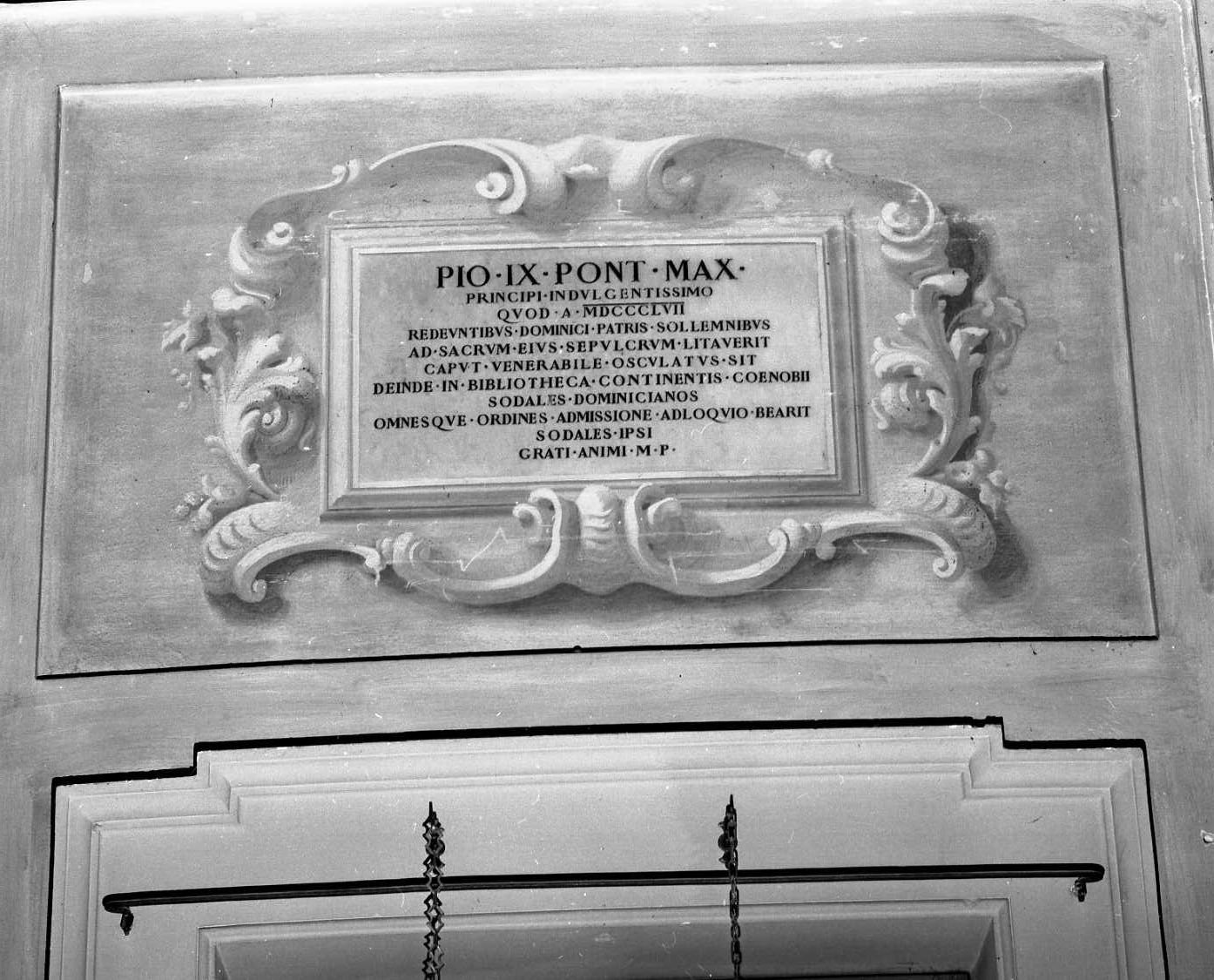 finta lapide documentaria (dipinto) - ambito bolognese (sec. XIX)