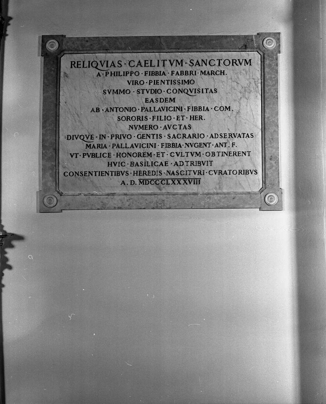 lapide documentaria - ambito emiliano (sec. XIX)