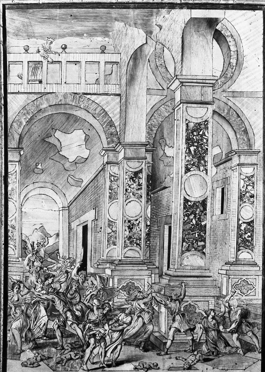 strage degli innocenti (stallo, elemento d'insieme) di Zambelli Damiano detto Fra' Damiano da Bergamo (e aiuti) (sec. XVI)