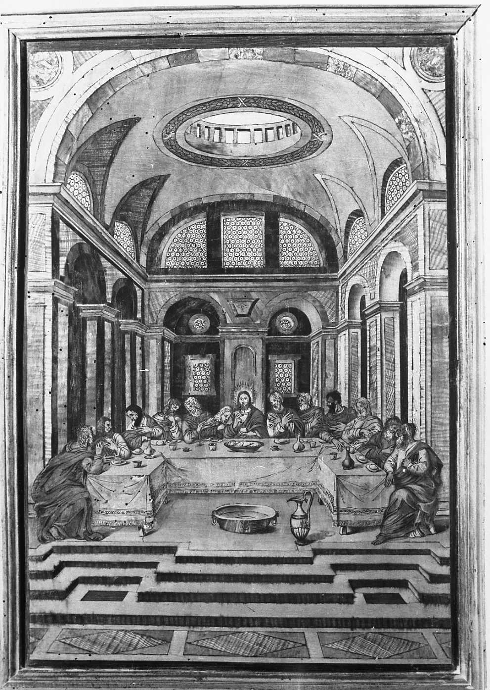 ultima cena (stallo, elemento d'insieme) di Zambelli Damiano detto Fra' Damiano da Bergamo (e aiuti) (sec. XVI)