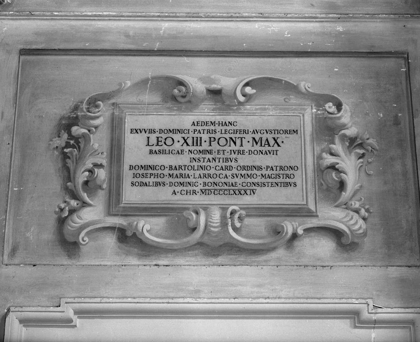 finta lapide documentaria (dipinto) - ambito bolognese (sec. XIX)