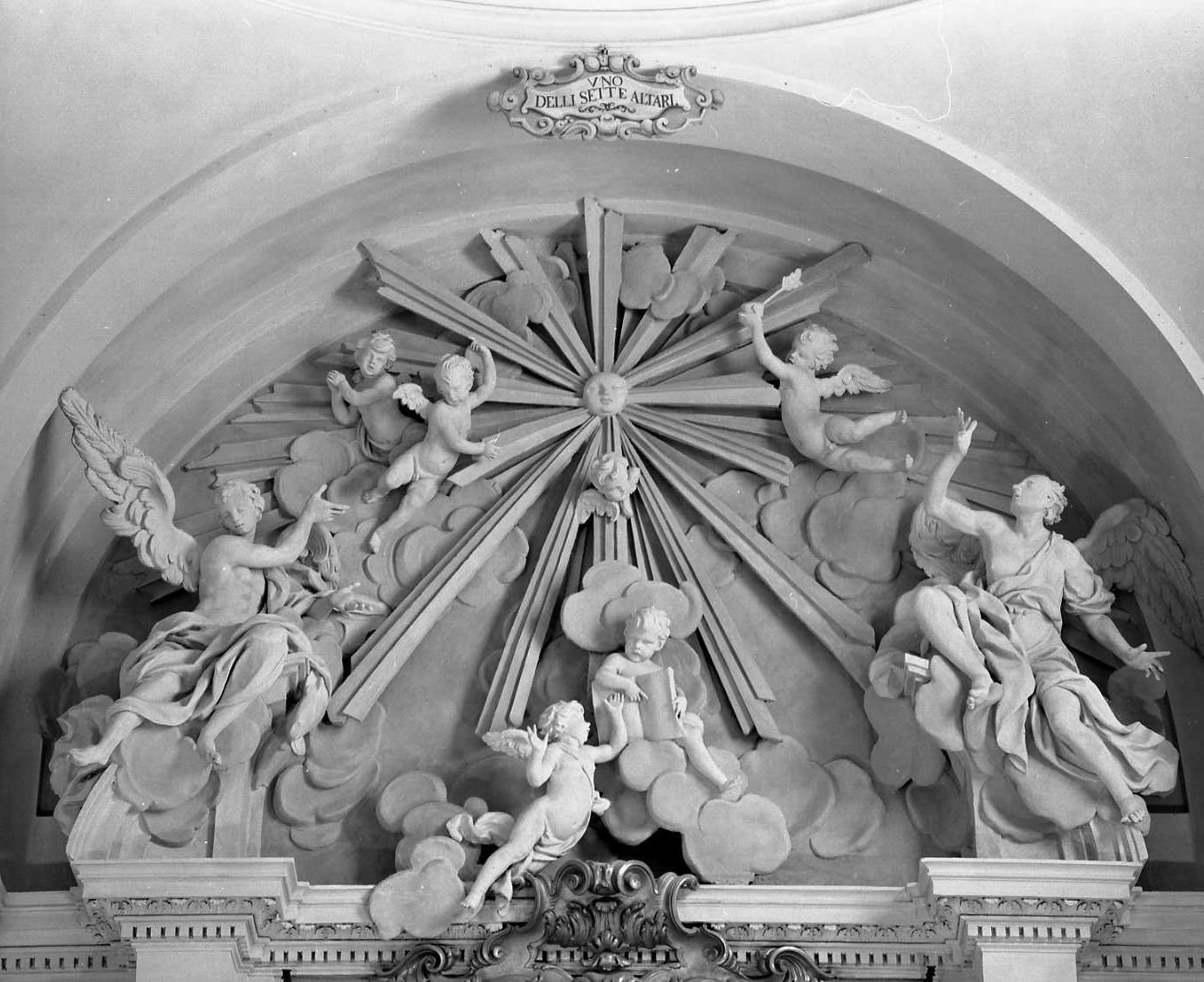 gloria di angeli (statua) di Lollini Gaetano (sec. XVIII)