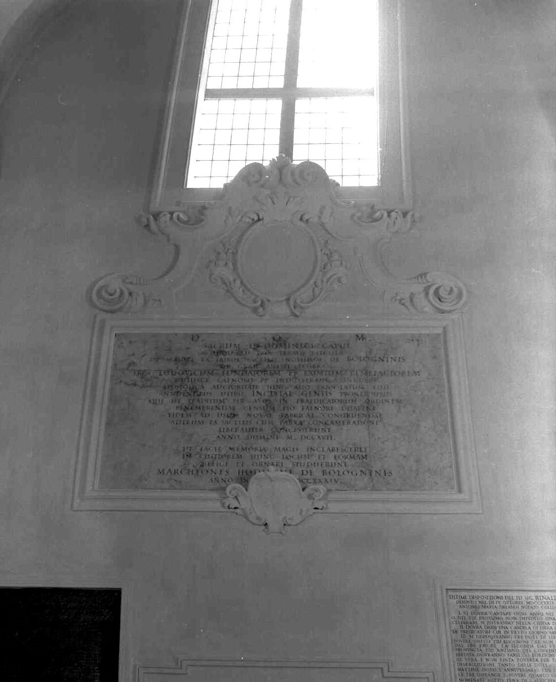 lapide documentaria - ambito emiliano (sec. XVIII)