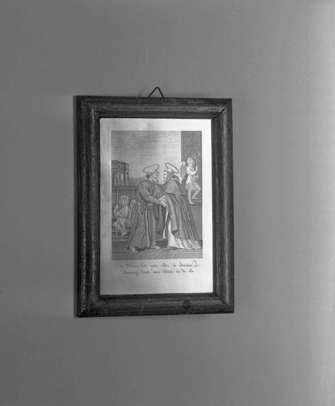 Quomodo in vita sua dilexerunt se, ita et in morte non sunt separati, San Domenico e San Francesco (matrice) - ambito bolognese (prima metà sec. XIX)