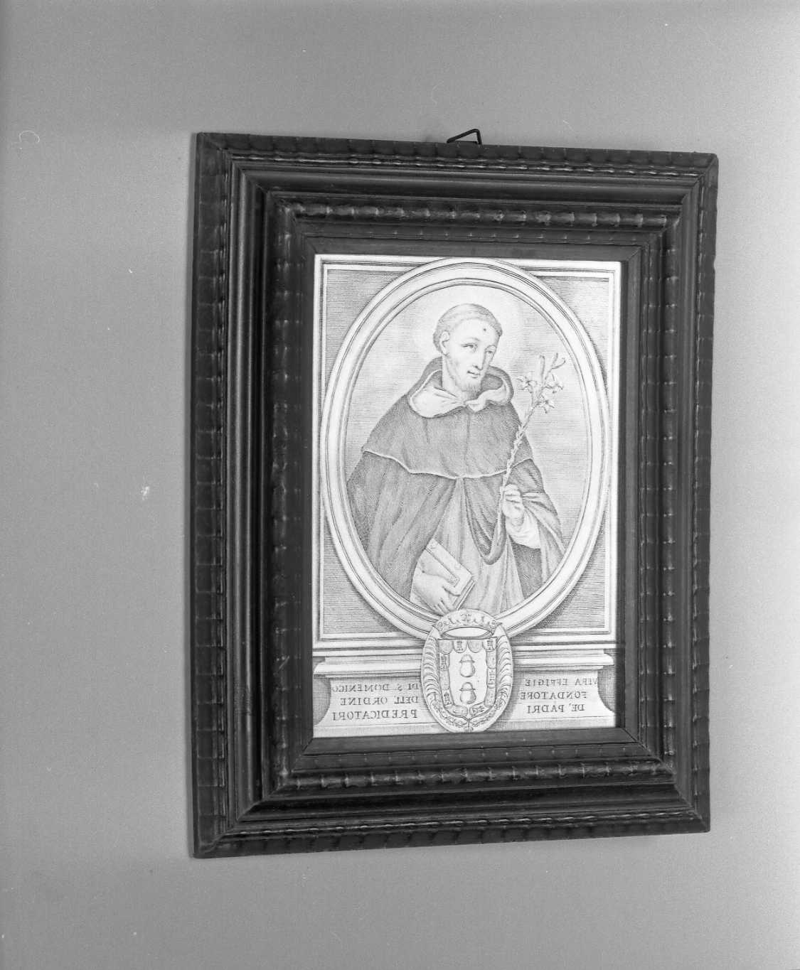 Vera effigie di S. Domenico fondatore dell'Ordine de' PP. Predicatori, San Domenico (matrice) - ambito bolognese (prima metà sec. XIX)