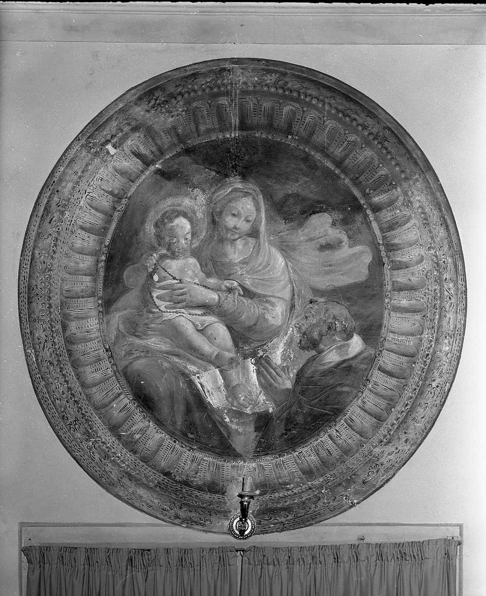 Madonna del rosario con san Domenico (dipinto) - ambito bolognese (sec. XVII)