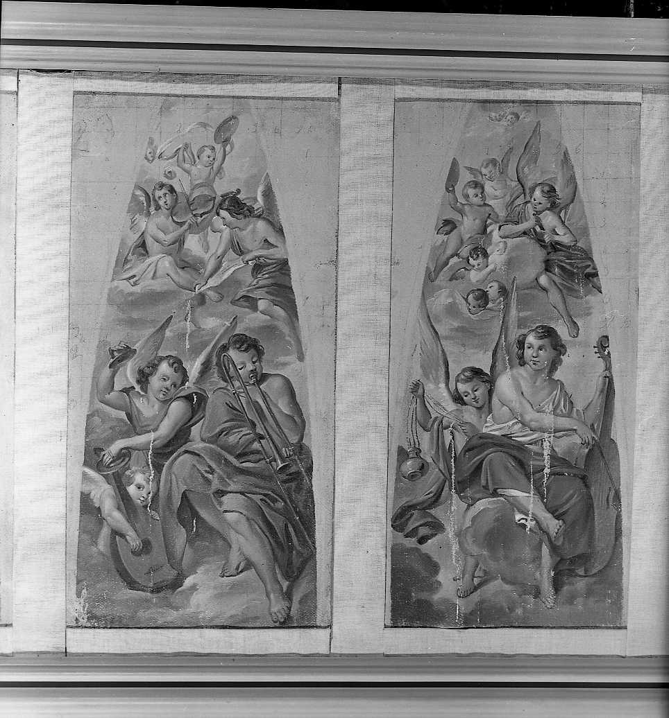 angeli musicanti (dipinto) di Alberi Clemente (sec. XIX)