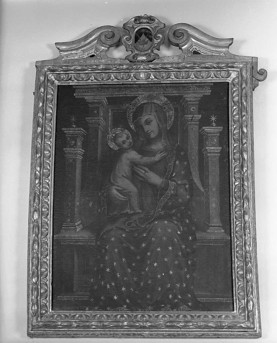 Madonna della salute, Madonna con Bambino in trono (dipinto) - ambito Italia settentrionale (sec. XV)