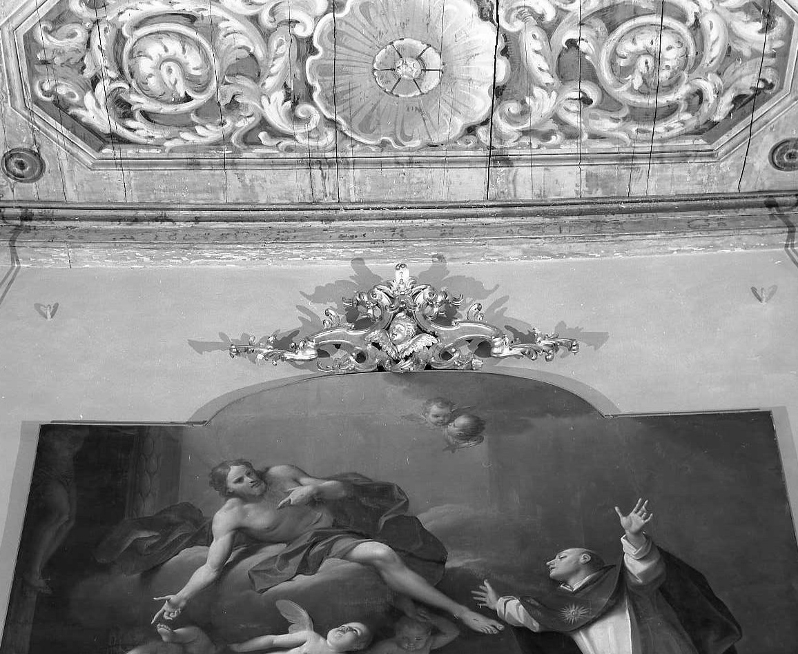 cherubino e motivi decorativi fitomorfi (scultura) - ambito bolognese (secc. XVII/ XVIII)